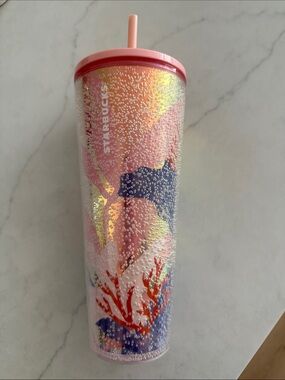 Starbucks Pink Glitter Bubble Tumbler Lid - 24 oz